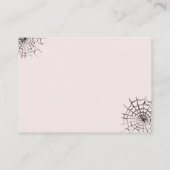 小さなブーかわいい幽霊ハロウィンベビーガールシャワー エンクロージャーカード (裏面)