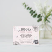 小さなブーかわいい幽霊ハロウィンベビーガールシャワー エンクロージャーカード (スタンド正面)