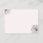 小さなブーかわいい幽霊ハロウィンベビーガールシャワー エンクロージャーカード (裏面)