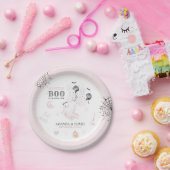 小さなブーかわいい幽霊ハロウィンベビーガールシャワー ペーパープレート (パーティー)