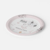 小さなブーかわいい幽霊ハロウィンベビーガールシャワー ペーパープレート (アングル)