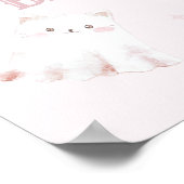 小さなブーかわいい幽霊ハロウィンベビーガールシャワー ポスター (角)