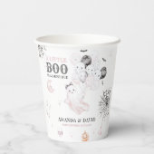 小さなブーかわいい幽霊ハロウィンベビーガールシャワー 紙コップ (裏面)