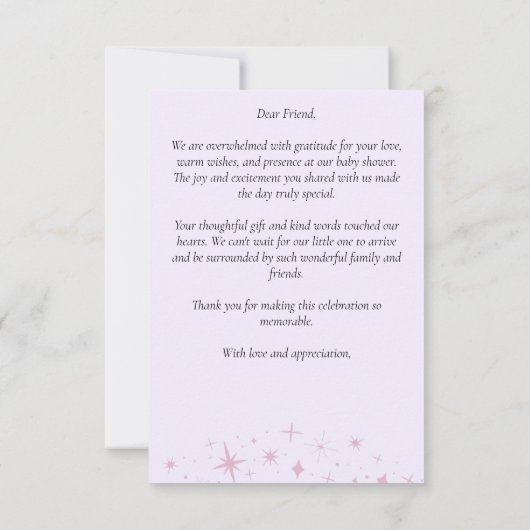 小さなブーかわいい幽霊ハロウィーンの赤ちゃんシャワー サンキューカード (裏面)