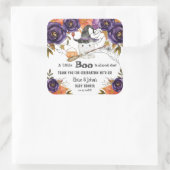 小さなブーかわいい幽霊ハロウィーン赤ちゃんシャワー スクエアシール (バッグ)