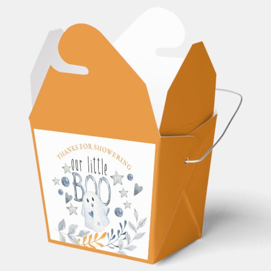 小さなブーかわいい幽霊ハロウィーン赤ちゃんシャワー フェイバーボックス (オープン)