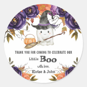 小さなブーかわいい幽霊ハロウィーン赤ちゃんシャワー ラウンドシール