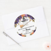 小さなブーかわいい幽霊ハロウィーン赤ちゃんシャワー ラウンドシール (封筒)