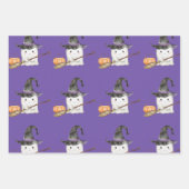 小さなブーかわいい幽霊ハロウィーン赤ちゃんシャワー ラッピングペーパーシート (正面)