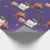 小さなブーかわいい幽霊ハロウィーン赤ちゃんシャワー ラッピングペーパー (角)