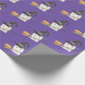 小さなブーかわいい幽霊ハロウィーン赤ちゃんシャワー ラッピングペーパー (角)