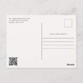 小さなブーかわいい幽霊弓ワイルドフラワーベビーシャワー ポストカード (裏面)