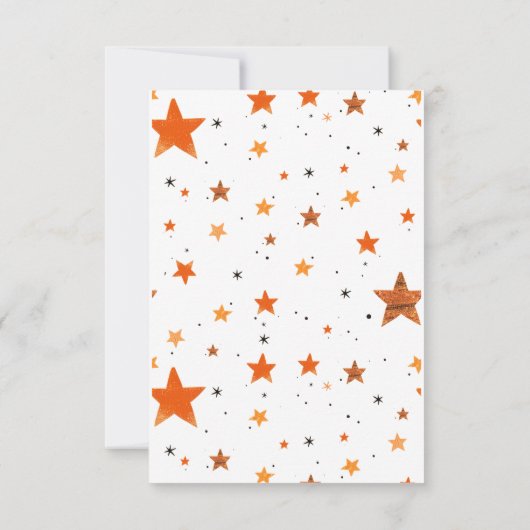 小さなブーかわいい&ハロウィン不気味の赤ちゃんシャワー サンキューカード (裏面)