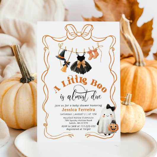 小さなブーがデューボウの洗濯の赤ちゃんシャワー 招待状