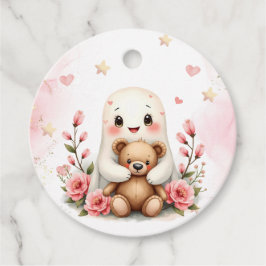 小さなブーが原因かわいいベビーガール幽霊 カスタム フェイバータグ