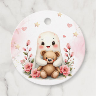 小さなブーが原因かわいいベビーガール幽霊 カスタム フェイバータグ