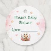 小さなブーが原因かわいいベビーガール幽霊 カスタム フェイバータグ (裏面)