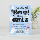 小さなブーが回っている |ハロウィーン1回目の誕生日 招待状 (スタンド正面)