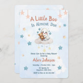 小さなブーが期限である – カスタムハロウィーン赤ちゃんシャワー 招待状 (正面/裏面)