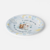 小さなブーが起因かわいい男の赤ちゃん幽霊 カスタム ペーパープレート (アングル)