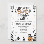 小さなブーが1歳の誕生日を迎える 招待状 (正面)