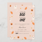 小さなブーが1歳の誕生日を迎える 招待状 (正面/裏面)