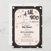 小さなブーのかわいいオバケのハロウィンベビーシャワー 招待状 (正面)