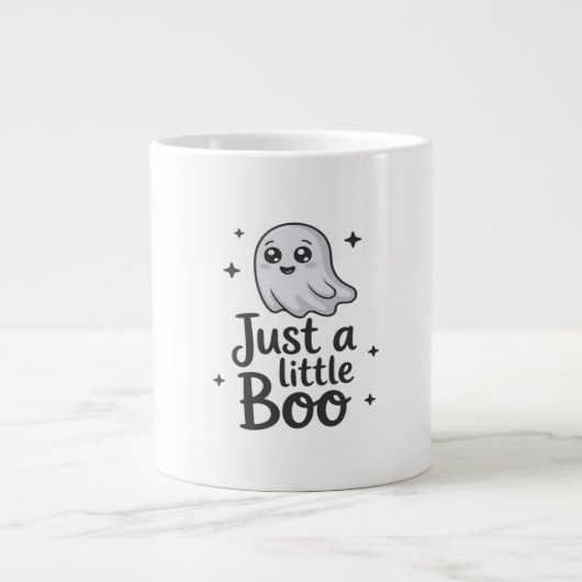 小さなブーのかわいいデザイン ジャンボコーヒーマグカップ (正面)