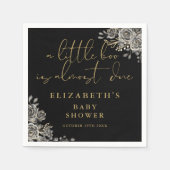 小さなブーのゴシック様式のフローラのベビーシャワー スタンダードカクテルナプキン (正面)