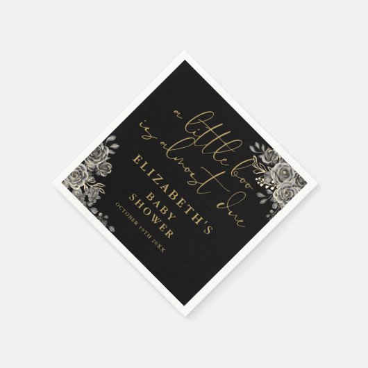 小さなブーのゴシック様式のフローラのベビーシャワー スタンダードカクテルナプキン (角)