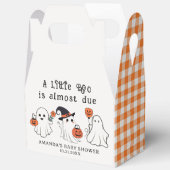 小さなブーのハロウィーンの赤ちゃんシャワーお願いボックス フェイバーボックス (見開き)