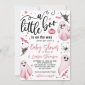 小さなブーのハロウィーンの赤ちゃんシャワー 招待状 (正面)