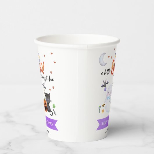 小さなブーのハロウィーンの赤ちゃんシャワー 紙コップ (右)