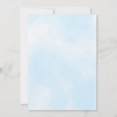 小さなブーのハロウィーンの青い赤ちゃんシャワー 招待状 (裏面)