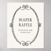 小さなブーのハロウィーン赤ちゃんシャワーおむつラッフル ポスター (正面)