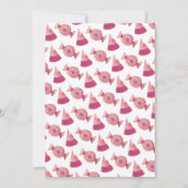 小さなブーのピンクのハロウィンガーリーの赤ちゃんシャワー 招待状 (裏面)