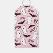 小さなブーのピンクの赤ちゃんシャワーのお願い ギフトタグ (裏面)
