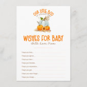 小さなブーの赤ちゃんシャワーがベビーゲームを望む エンクロージャーカード (正面)