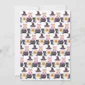 小さなブーの赤ちゃんシャワーをピンク色に塗る 招待状 (裏面)