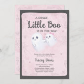 小さなブーの赤ちゃんシャワー 招待状 (正面/裏面)
