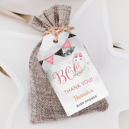 小さなブーはほとんどデューガールベイビーシャワーの好意 ギフトタグ