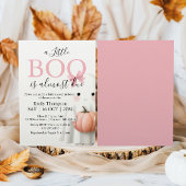 小さなブーはほとんどデューガールベイビーシャワーピンク 招待状