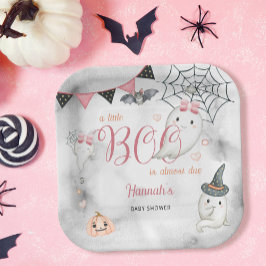 小さなブーはほとんどデューガールベビーシャワー ペーパープレート