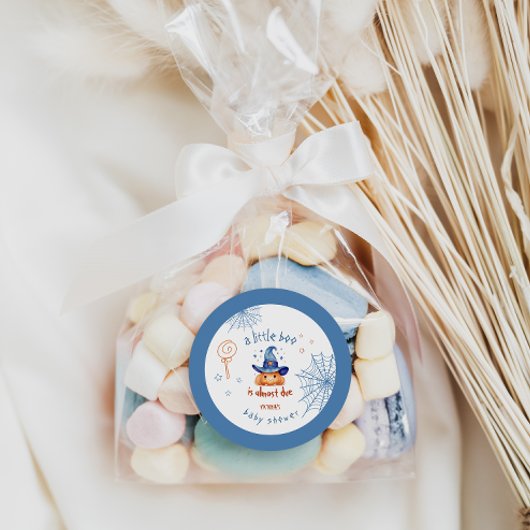 小さなブーはほとんどハロウィーンの男の赤ちゃんシャワー ラウンドシール