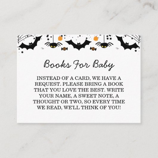 小さなブーはほとんどハロウィーンの赤ちゃんシャワー エンクロージャーカード (正面)