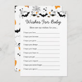 小さなブーはほとんどハロウィーンの赤ちゃんシャワー エンクロージャーカード (正面/裏面)