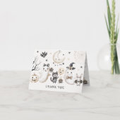 小さなブーはほとんどハロウィーンの赤ちゃんシャワー サンキューカード (正面)