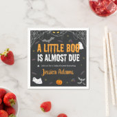 小さなブーはほとんどハロウィーンの赤ちゃんシャワー スタンダードカクテルナプキン (インサイチュ)