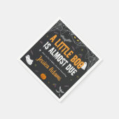 小さなブーはほとんどハロウィーンの赤ちゃんシャワー スタンダードカクテルナプキン (角)