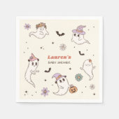 小さなブーはほとんどハロウィーンの赤ちゃんシャワー スタンダードカクテルナプキン (正面)